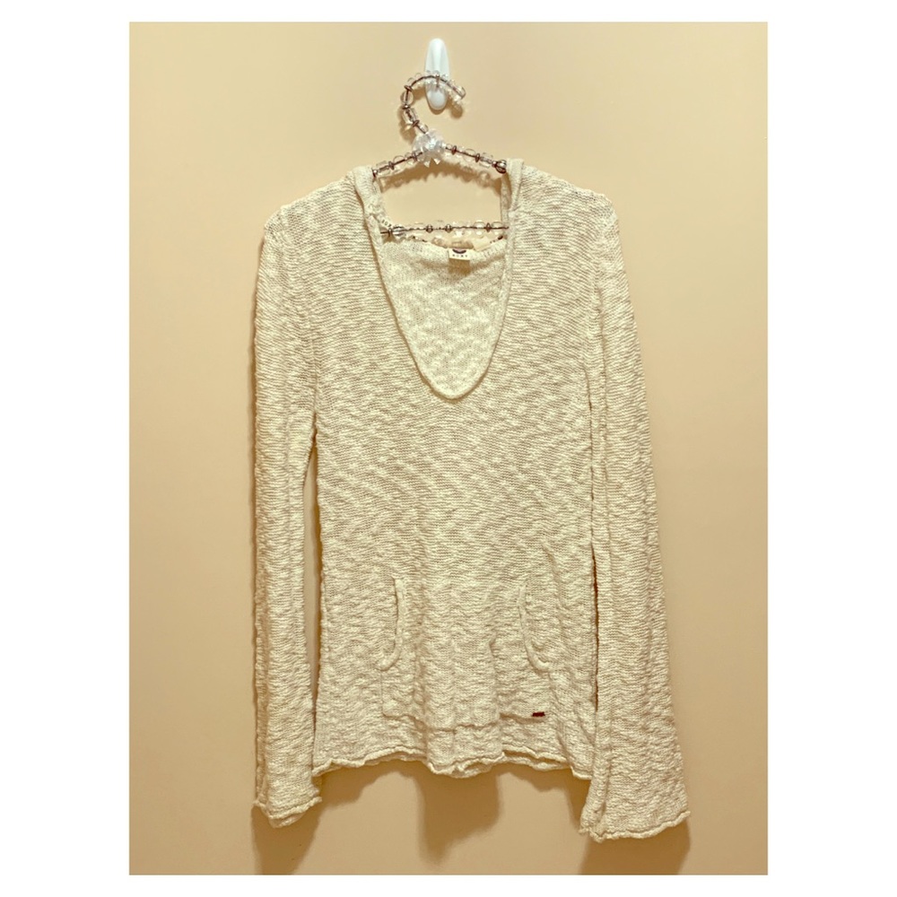 Roxy Hooded Pullover Cotton Sweater *M